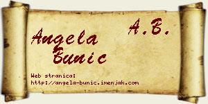 Angela Bunić vizit kartica